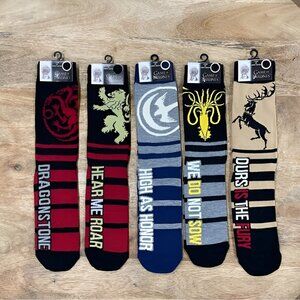 NEW 5Pk Adult Game of Thrones Novelty Socks